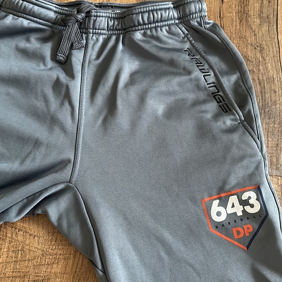 Rawlings Baseball Grey drawstring athletic pants men’s size Medium w/ pockets - Picture 5 of 14